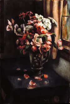 Flowers in a Glass Vase, 1927. Creator: Henry Lee McFee