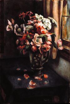 Flowers in a Glass Vase, 1927. Creator: Henry Lee McFee