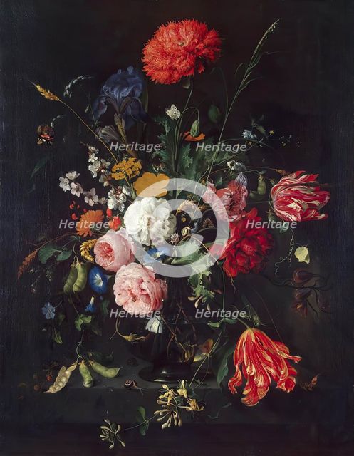 Flowers in a Vase, 17th century. Creator: Jan Davidsz de Heem.
