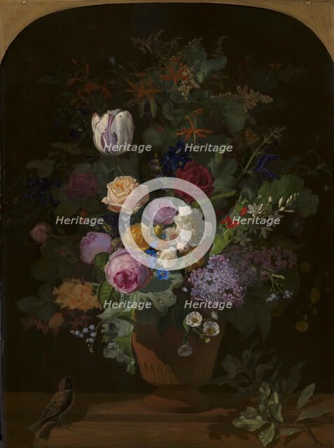 Flowers in a Vase, 1869. Creator: Otto Didrik Ottesen.