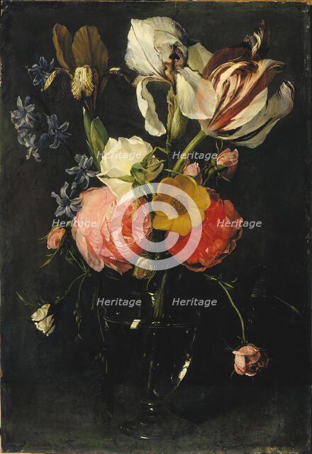 Flowers in a vase. Creator: Seghers, Daniel (1590-1661).