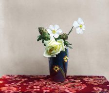 Flowers in a vase, between 1905 and 1915. Creator: Sergey Mikhaylovich Prokudin-Gorsky