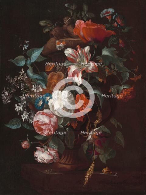 Flowers in a Vase, c. 1700. Creator: Philips van Couwenbergh.