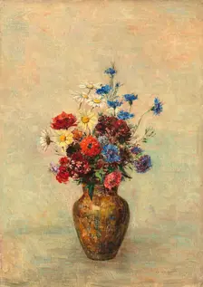 Flowers in a Vase, c. 1910. Creator: Odilon Redon
