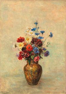 Flowers in a Vase, c. 1910. Creator: Odilon Redon
