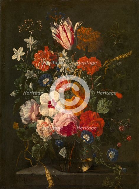 Flowers in a Vase, c1660-c1679. Creator: Abraham Mignon.