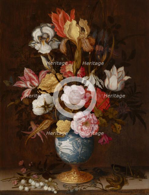 Flowers in a Wan-Li Vase, c1620-1650. Creator: Balthasar van der Ast.