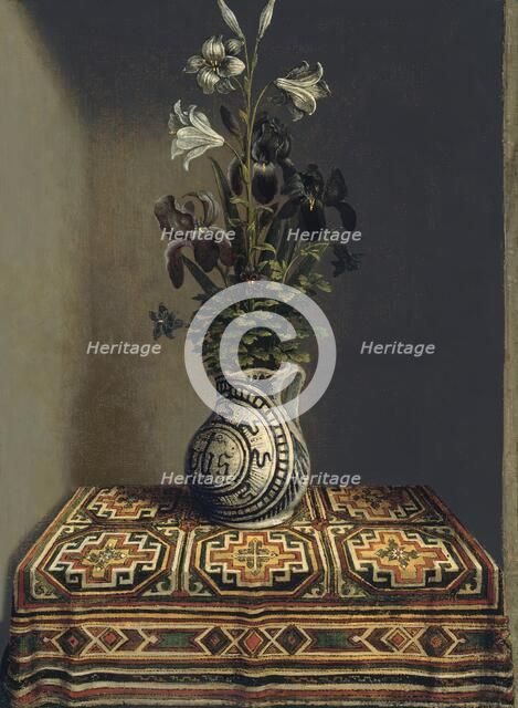 Flowers in an Jug (verso), 1485. Creator: Hans Memling.