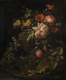 Flowers, Lizards and Insects, late 17th-early 18th century. Creator: Elias Van Den Broeck