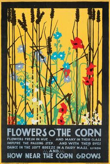 Flowers O The Corn, 1920. Creator: McKnight Kauffer, Edward (1890-1954)