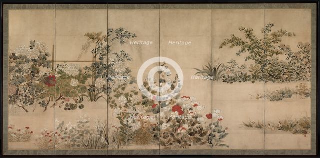 Flowers of the Four Seasons, mid-1600s. Creator: Kitagawa S?setsu (Japanese, active 1639-50).