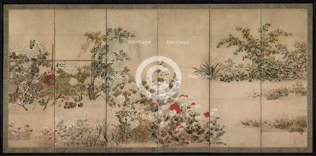 Flowers of the Four Seasons, mid-1600s. Creator: Kitagawa S?setsu (Japanese, active 1639-50).