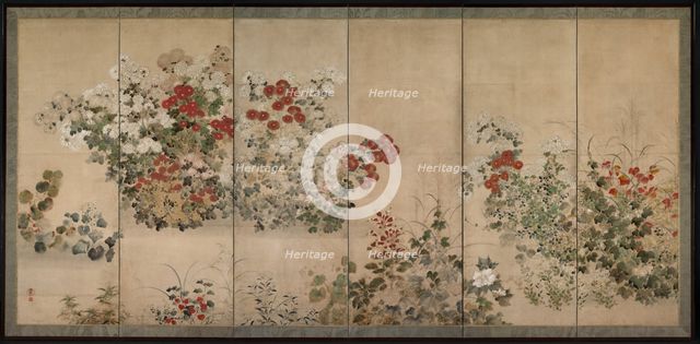 Flowers of the Four Seasons, mid-1600s. Creator: Kitagawa S?setsu (Japanese, active 1639-50).