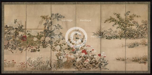 Flowers of the Four Seasons, mid-1600s. Creator: Kitagawa S?setsu (Japanese, active 1639-50).
