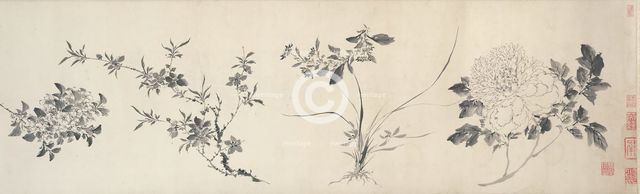 Flowers of the Four Seasons, Ming dynasty (1368-1644), 1599. Creator: Chen Jiayan.