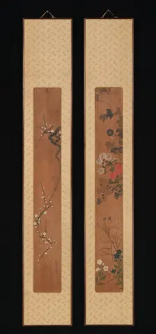 Flowers of Spring and Autumn, shortly after 1701. Creator: Ogata Korin