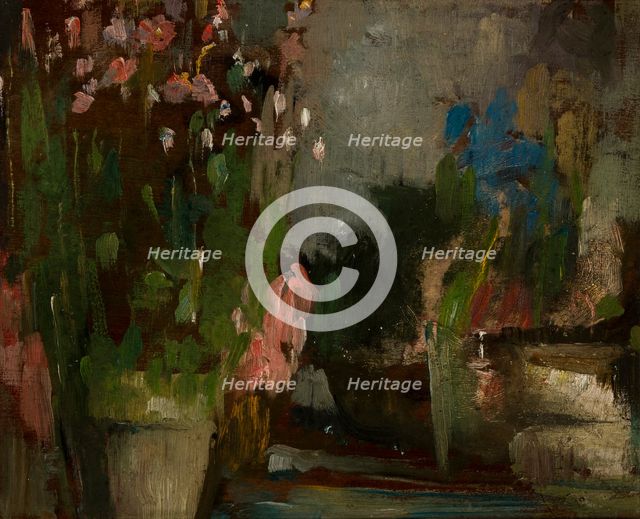 Flowers on a Terrace, 1903. Creator: Olga Boznanska.