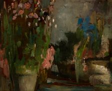 Flowers on a Terrace, 1903. Creator: Olga Boznanska