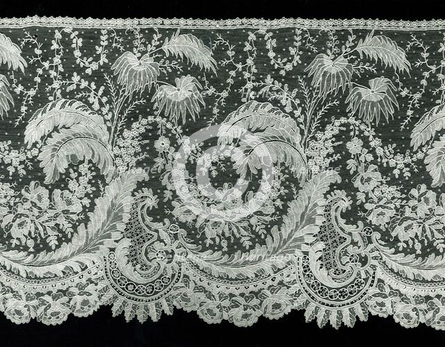 Flounce, Belgium, 1860s. Creator: Unknown.