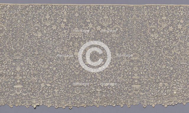 Flounce, France, c. 1700. Creator: Unknown.