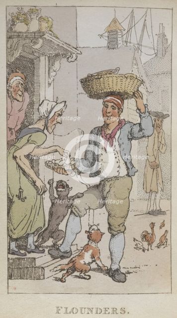'Flounders', 1820. Creator: Thomas Rowlandson.
