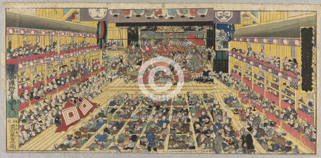 Flourishing of Edo Pictures Depicting Dances (Odori keiyo Edo-e no sakae), 1858. Creator: Utagawa Kunisada.