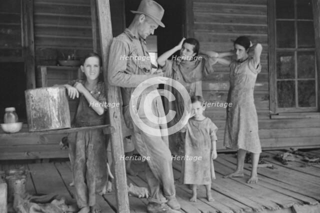 Floyd Burroughs and Tengle children, Hale County, Alabama, 1936. Creator: Walker Evans.