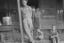 Floyd Burroughs and Tengle children, Hale County, Alabama, 1936. Creator: Walker Evans