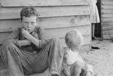 Floyd Burroughs, Jr., and Othel Lee Burroughs, called Squeakie, 1936. Creator: Walker Evans