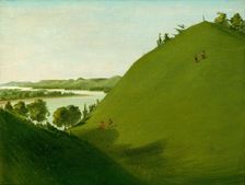 Floyd's Grave, Where Lewis and Clark Buried Sergeant Floyd in 1804, 1832. Creator: George Catlin