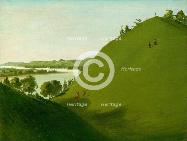 Floyd's Grave, Where Lewis and Clark Buried Sergeant Floyd in 1804, 1832. Creator: George Catlin.
