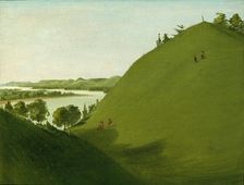 Floyd's Grave, Where Lewis and Clark Buried Sergeant Floyd in 1804, 1832. Creator: George Catlin