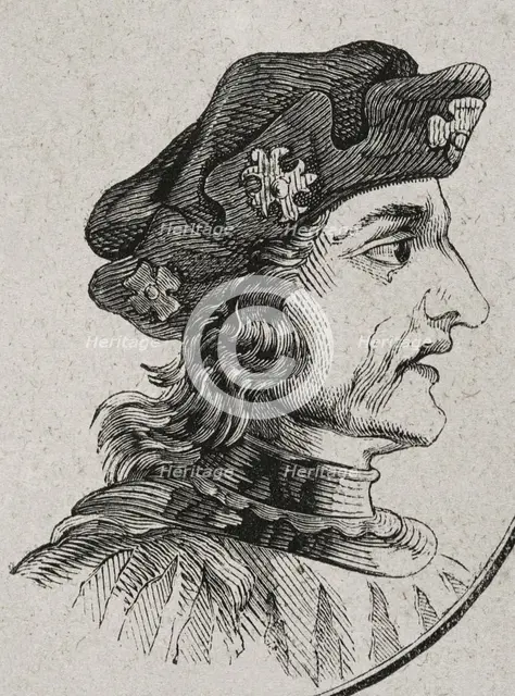 Fruela II, (c874-925), King of Asturias, (910-924) and King of León, (924-925), 1853. Creator: Unknown.