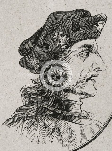 Fruela II, (c874-925), King of Asturias, (910-924) and King of León, (924-925), 1853. Creator: Unknown.
