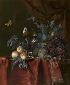Fruit and a Glass of Wine, 1659. Creator: Willem van Aelst