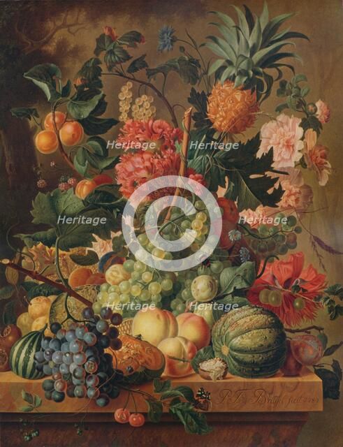 'Fruit and Flowers', 1789, (1938). Artist: Paul Theodor van Brussel.