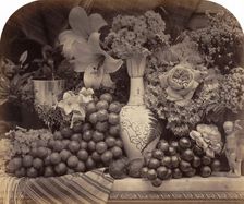 Fruit and Flowers, 1860. Creator: Roger Fenton