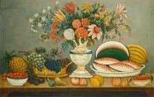 Fruit and Flowers, mid 19th century. Creator: Unknown