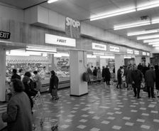 Fruit and veg counter and cold counter, ASDA supermarket, Rotherham, South Yorkshire, 1969. Artist: Michael Walters