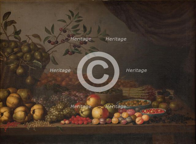 Fruit Basket, 1632-1636. Creator: Floris van Schooten.