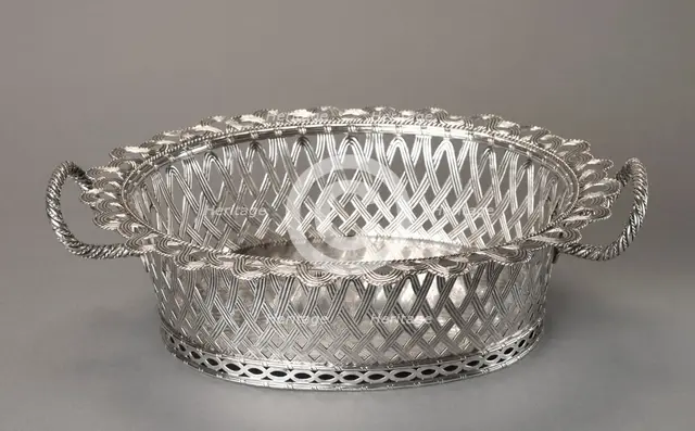 Fruit Basket, 1729. Creator: Paul Jacques de Lamerie (British, 1688-1751).