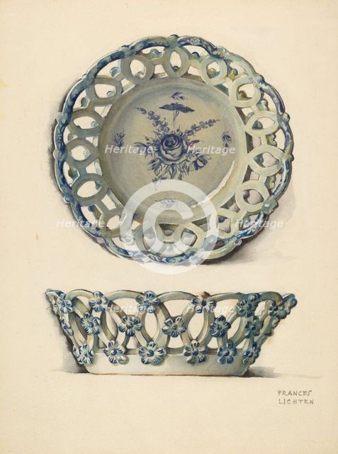 Fruit Basket, c. 1936. Creator: Frances Lichten.