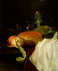 Fruit, Bread and Wine 17th century. Artist: Juriaen van Streeck