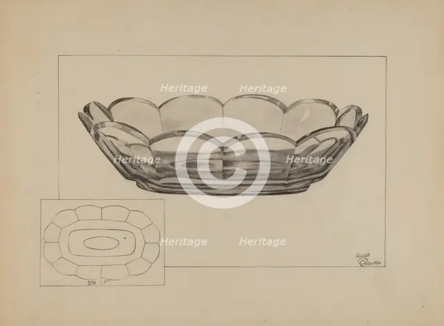 Fruit Dish, c. 1937. Creator: Hugh Clarke.