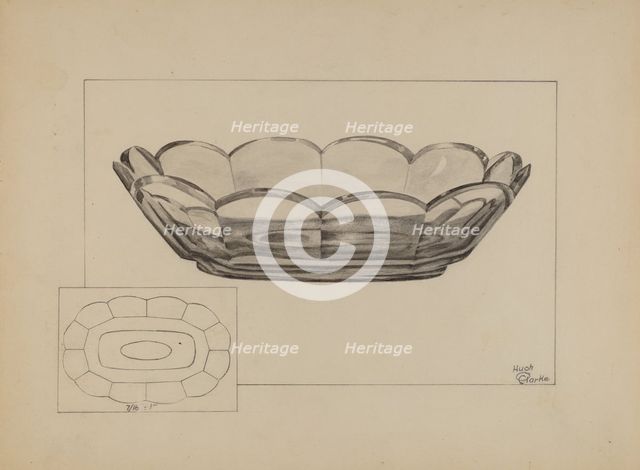 Fruit Dish, c. 1937. Creator: Hugh Clarke.