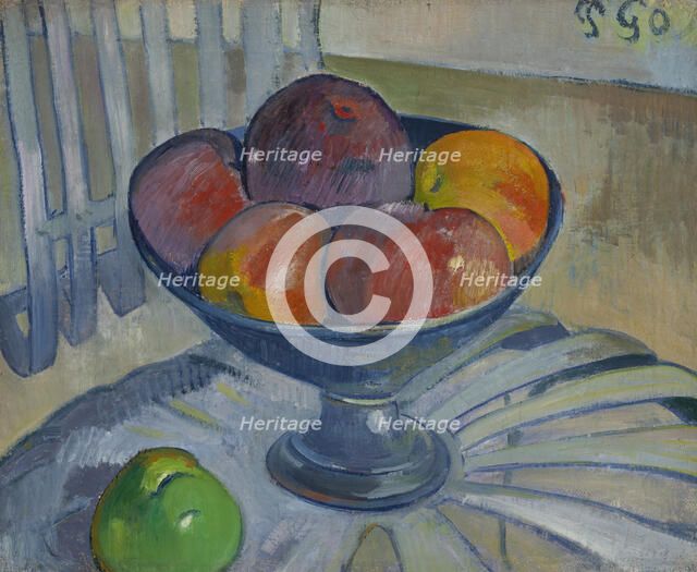 Fruit Dish on a Garden Chair, 1890. Creator: Paul Gauguin.