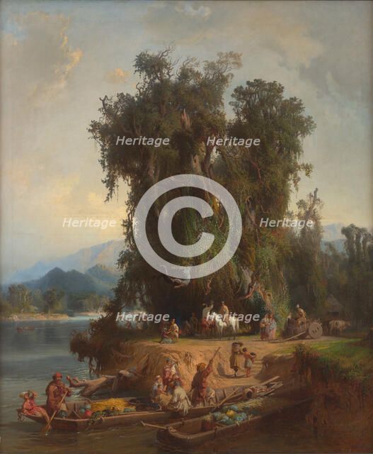 Fruit harvest in Mingrelia, 1859. Creator: Franken; Paul von (1818-1884).