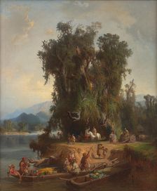 Fruit harvest in Mingrelia, 1859. Creator: Franken; Paul von (1818-1884)