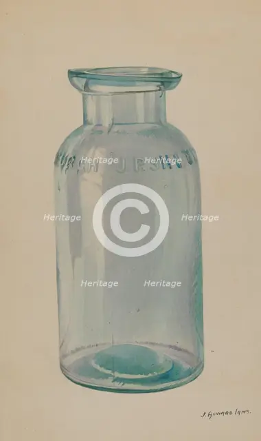 Fruit Jar, c. 1938. Creator: J. Howard Iams.