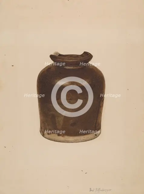 Fruit Jar, c. 1939. Creator: Paul Poffinbarger.